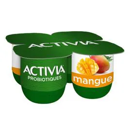 DANONE, ACTIVIA Yaourt aux fruits bifidus mangue 4x125g