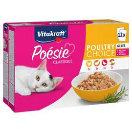 VITAKRAFT Délice Gelée Chats Poésie Volaille 12x85g