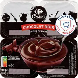 CARREFOUR CLASSIC' Crème dessert chocolat noir 500g