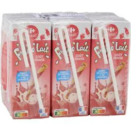 CARREFOUR CLASSIC' Boisson lactée fraise 6x20cl