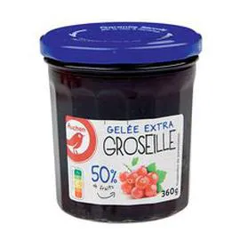 AUCHAN Gelée extra de groseilles 360g