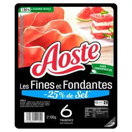 AOSTE Jambon cru réduit en sel 100g