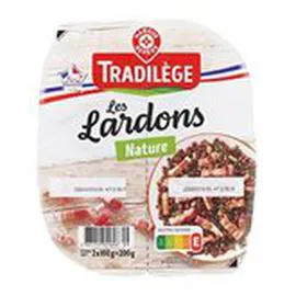 MARQUE REPÈRE, TRADILÈGE Lardons supérieurs Nature 2x100g