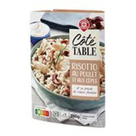 MARQUE REPÈRE, CÔTÉ TABLE Poulet et risotto Champignons 280g