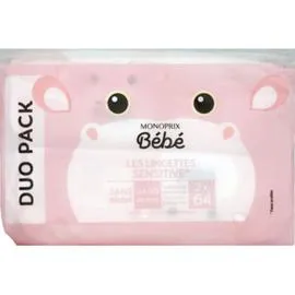 MONOPRIX BÉBÉ Les Lingettes Sensitive 2X64
