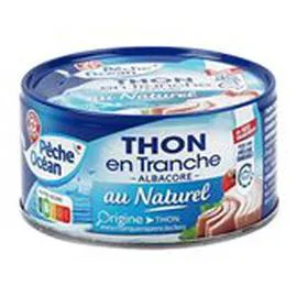 MARQUE REPÈRE, PÊCHE OCÉAN Thon en tranche Naturel 140g