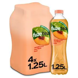 FUZE TEA Thé glacé saveur pêche intense 4x1,25l