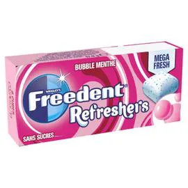 FREEDENT Refresher bubble menthe handypack de 8 cubes 18g