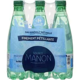 CARREFOUR Eau minérale naturelle finement pétillante 6x50cl