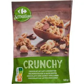 CARREFOUR SENSATION Céréales chocolat au lait & noisettes 500g