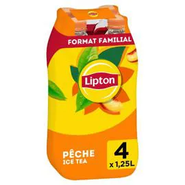 LIPTON Ice Tea Saveur pêche 4x1,25l