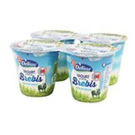 MARQUE REPÈRE, DÉLISSE Yaourts Lait de brebis Nature 4x125g