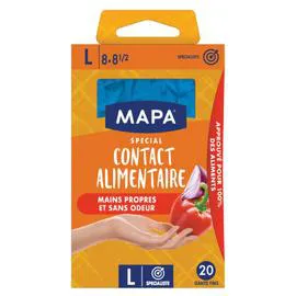 MAPA Gants Contact Alimentaire taille L x20