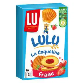 LU Gâteaux fourrés à la fraise La Coqueline 165g