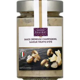 MONOPRIX GOURMET Sauce crémeuse champignons, saveur truffe d'été 180g