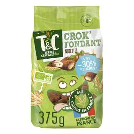 TERRES & CÉRÉALES BIO Céréales fourrées aux noisettes moins de sucres Bio 375g