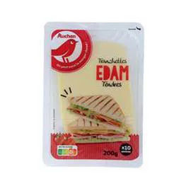 AUCHAN Edam en tranche 200g