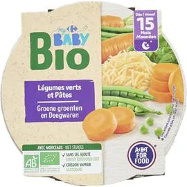 CARREFOUR BABY BIO Plat bébé bio légumes pâtes dès 15 mois 250g