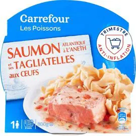 CARREFOUR EXTRA Plat cuisiné saumon tagliatelle 300g