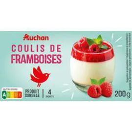 AUCHAN Coulis de framboise 200g