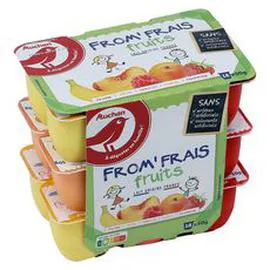 AUCHAN Fromage frais aux fruits 18x50g