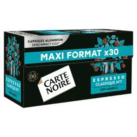 CARTE NOIRE Café capsules Compatibles Nespresso Espresso classique 7 165g