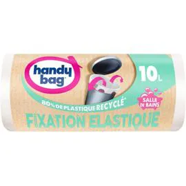 HANDY BAG Sac poubelle pour salle de bain 10L avec fixation élastique x15