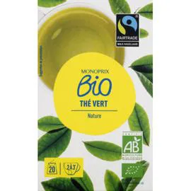 MONOPRIX BIO Thé vert nature, bio 36g