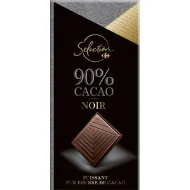 CARREFOUR SELECTION Chocolat noir 90% cacao 80g