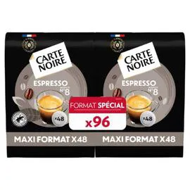 CARTE NOIRE Café dosettes Espresso N°8 2x336g