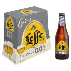 LEFFE Bière blonde sans alcool 6x25cl