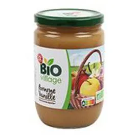 MARQUE REPÈRE, BIO VILLAGE Compote pomme Bio Vanille Sans sucre ajoutés 625g
