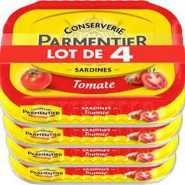 PARMENTIER Sardines tomates 4x135g