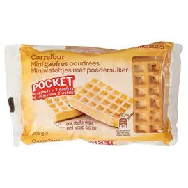 CARREFOUR Gaufres mini poudrées 208g