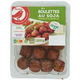 AUCHAN Boulettes végétal au soja tomate et basilic 200g