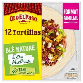 OLD EL PASO Tortillas de blé nature extra moelleuses 489g