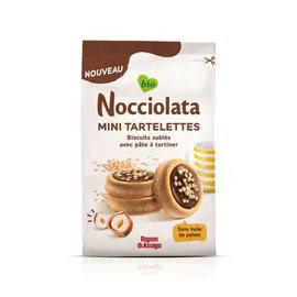 RIGONI DI ASIAGO Nocciolata mini tartelettes biscuits sablés bio 250g