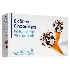 CARREFOUR Glace Cône vanille 550g