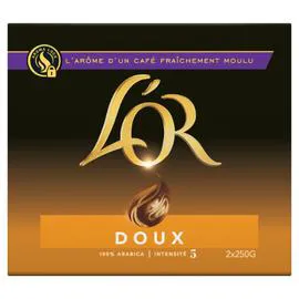 L'OR Café moulu doux 2x250g
