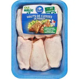CARREFOUR CLASSIC' Hauts de cuisses de poulet blanc 990g