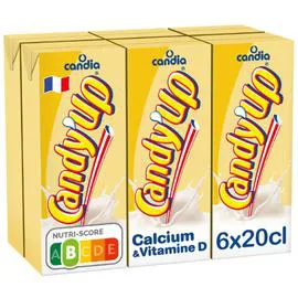 CANDIA, CANDY'UP Boisson lactée à la vanille 6x20cl