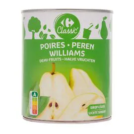 CARREFOUR CLASSIC' Fruits au sirop poires Williams 800g