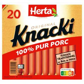 HERTA, KNACKI Saucisses 100% Pur Porc 700g