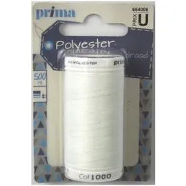 LA BROSSE ET DUPONT, PRIMA Fil blanc en polyester 500 mètres l'unité