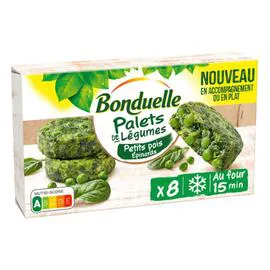 BONDUELLE Palets de petits pois et épinards 380g
