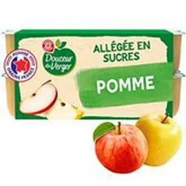 MARQUE REPÈRE, DOUCEUR DU VERGER Compote allégée pomme 16x100g