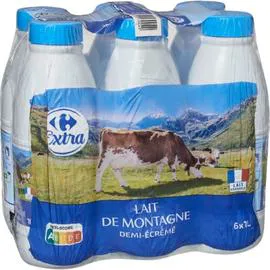 CARREFOUR EXTRA Lait demi écrémé 6x1l