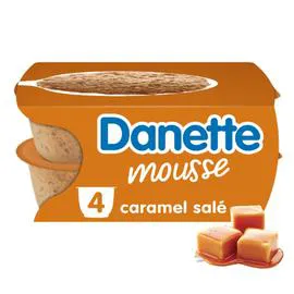 DANONE, DANETTE Mousse caramel 4x60g