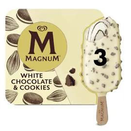 MAGNUM Glace chocolat blanc cookie 222g
