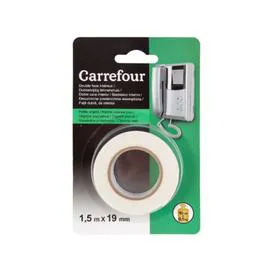 CARREFOUR Adhésif double face 1,5mx19mm l'unité
